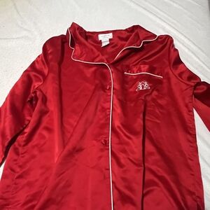 Morgan Lane Red Satin Pajama Top